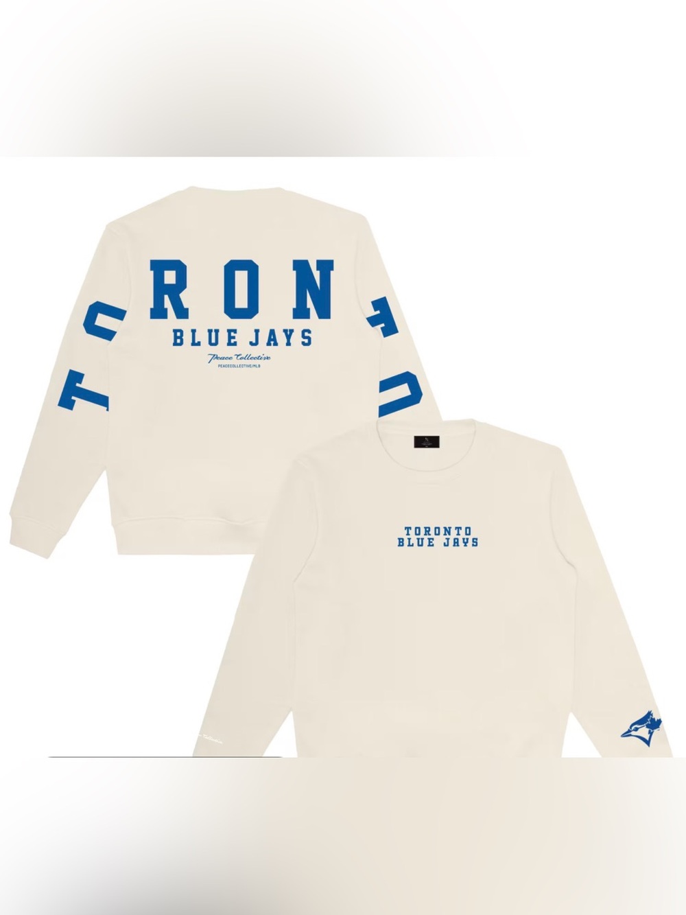 Toronto Blue Jays x Peace Collective Cream Crewneck Sweatshirt